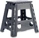 Kipti Tabouret pliant/marchepied - gris clair - plastique - 40 x 32 cm