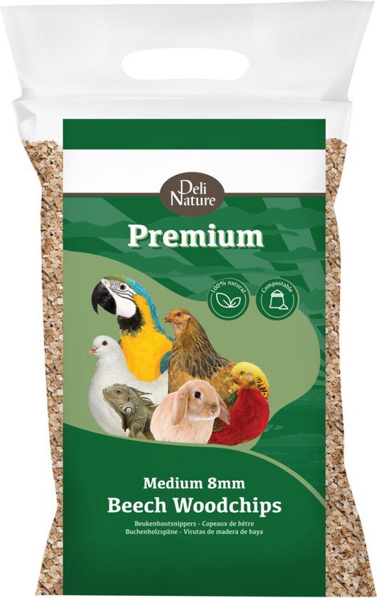 Deli Nature Premium Beukenhoutsnippers 8 mm Midden 5 kg