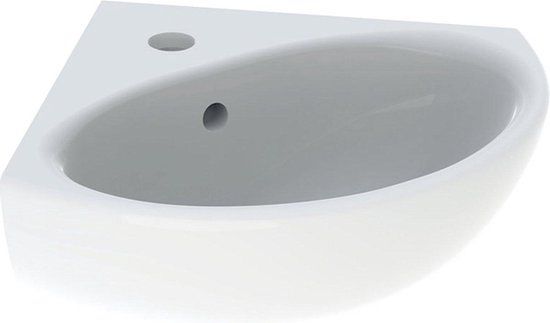 Geberit Bastia Hoekfontein - 45x40cm - Wit - Rond - Met overloop