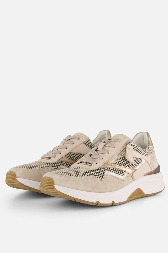 Gabor Rollingsoft Sneakers Beige Leer