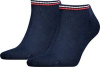 Tommy Hilfiger 2-paar Iconic sneakersokken - Katoen - Blauw - Maat 42