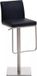 And OutdoorMatch Tabouret de bar avec dossier Jodie - Set de 1 - Ergonomique - Tabouret de bar pour cuisine ou cantine - Noir - 58-82cm