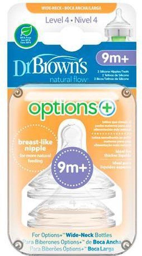 Dr. Brown's Options Tetina Nivel 4 2 Unidades