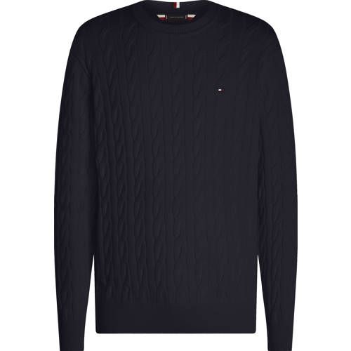 Tommy Hilfiger Gebreide Kabeltrui Dames - Desert Sky - Biologisch Katoen