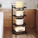 Étagère de micro-ondes - Étagère de cuisine - Organisation de cuisine - 3 niveaux extensibles - Gain de place - Noir