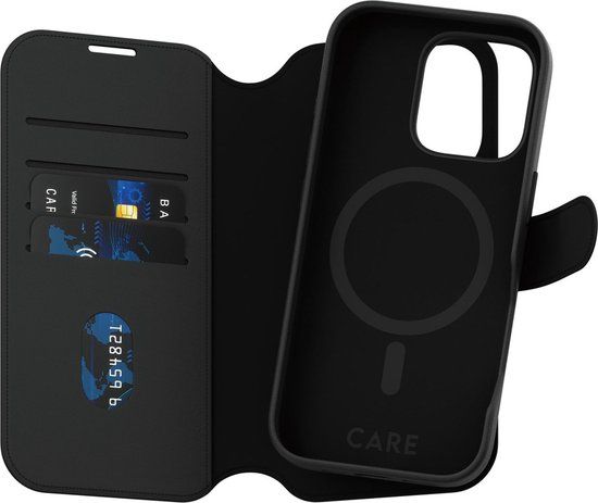 PanzerGlass CARE by PanzerGlass Feature Case Tango Two-in-One Wallet w. MagSafe iPhone 16 Pro - Black