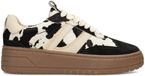 Poelman PS Poelman ANEMONE Dames Sneakers - Beige Met Dierenprint - Maat 39