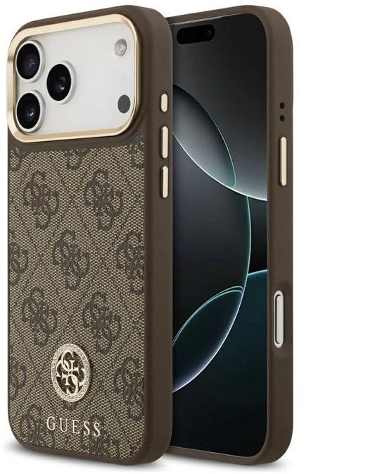 Guess Case 4G Strass Logo Voor iPhone 17 Pro Max Magsafe Met Bescherming