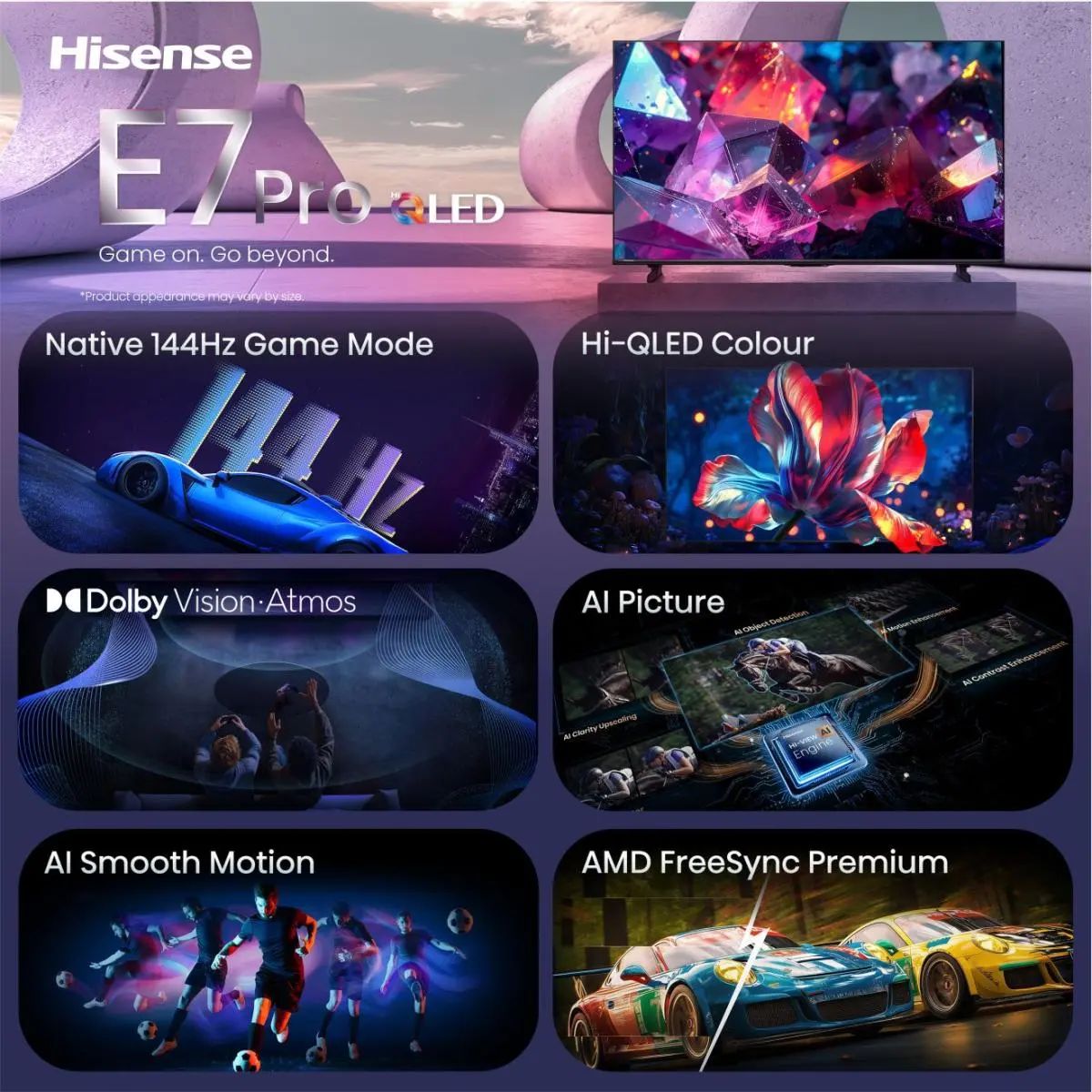 Hisense 55E7S Pro / QLED Smart TV / 55 / 2026