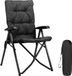 TRVLMORE Chaise de camping Luxe - Pliable - Noir