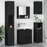 Maison Exclusive - Ensemble de mobilier de salle de bain 5 pièces noir 61 x 35 x 64 cm