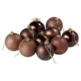 Kwantum Kerstballen Bruin - 10 Stuks