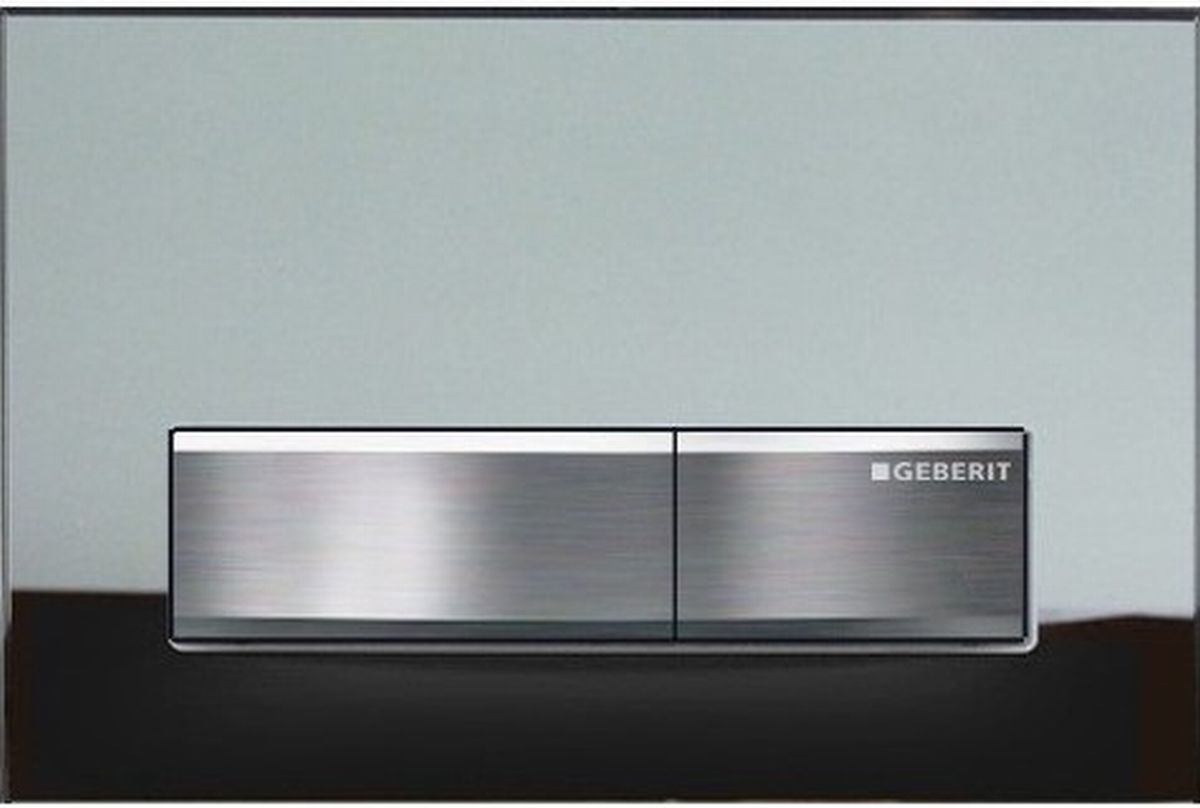 Geberit Sigma 50 bedieningsplaat voor frontbediening spiegelend rookglas 115.788.SD.5