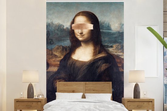 Nr1Wallpaper Behang - Fotobehang Mona Lisa - Leonardo da Vinci - Brons - Breedte 225 cm x hoogte 350 cm