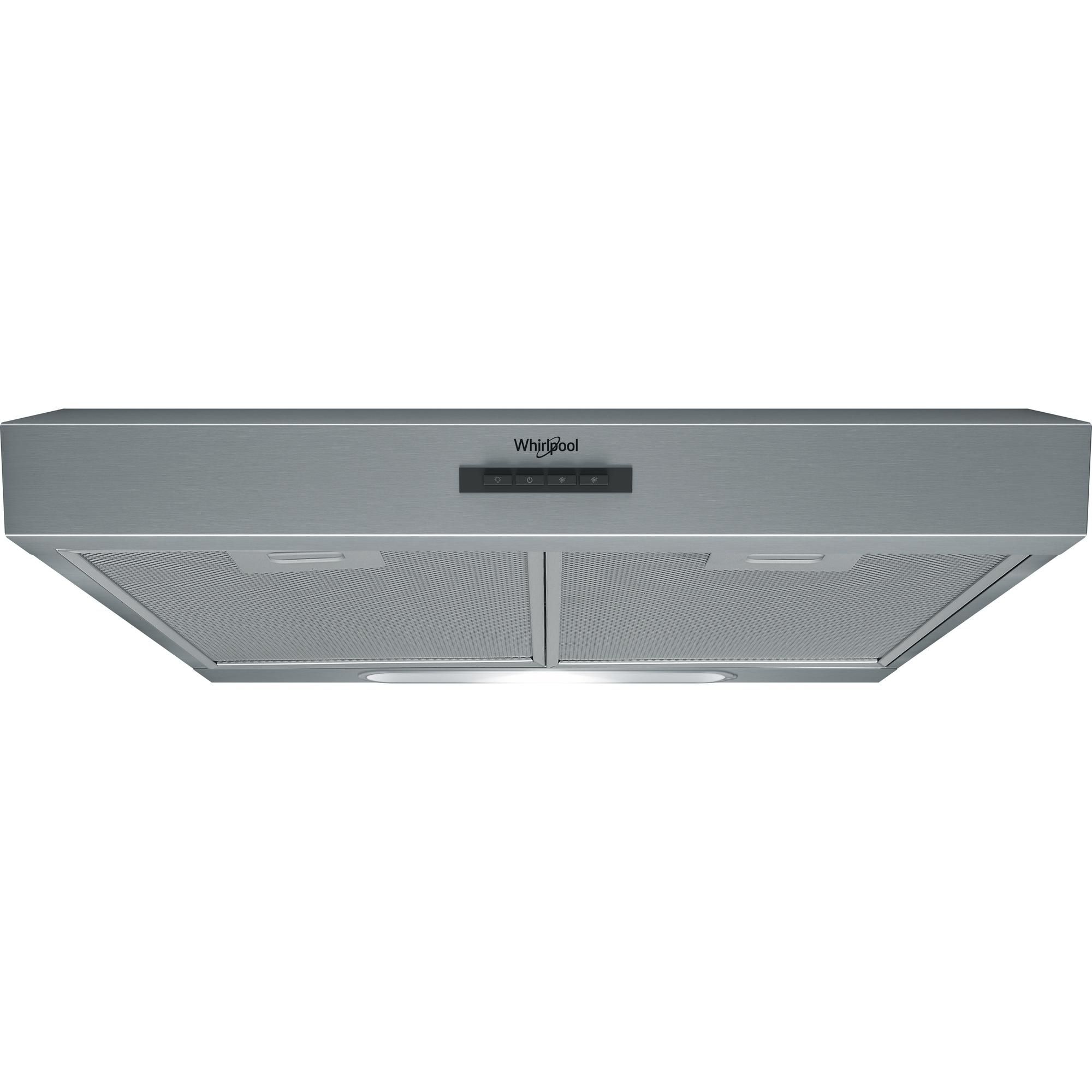 Whirlpool WSLK 66/2 AS X Muurmontage Afzuigkap - Grijs - 384 m³/uur - Energieklasse C