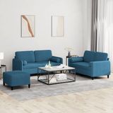 Maison Exclusive - Ensemble de canapés 3 pièces avec coussins en velours bleu