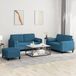 Maison Exclusive - Ensemble de canapés 3 pièces avec coussins en velours bleu