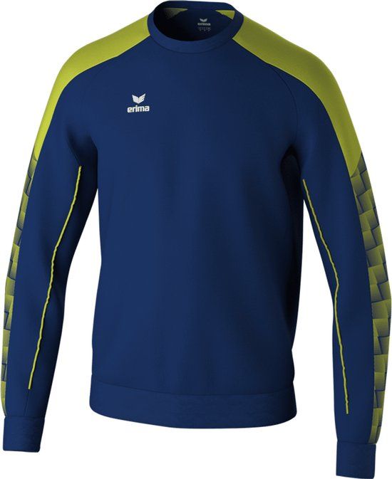 Erima Evo Star Sweatshirt Heren - Marine / Lime - Maat M