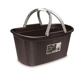 Mand Elegance 58 x 38 x 28 cm, handgrepen mokka