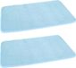 Gerimport Set de 2 tapis de bain - Bleu - 40 x 60 cm