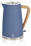 Princess Bouilloire, 1,7 litre, 2200 watt, bleu mat, acier inoxydable, arrêt automatique