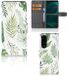 B2Ctelecom Sony Xperia 5III Book Case van Kunstleer en TPU met Bladeren print