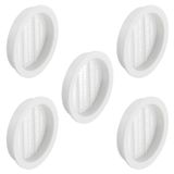 cyclingcolors 5 x ventilatierooster buitenrooster rond totaal 49 mm binnen 44 mm kunststof luchtrozet geperforeerd plat, wit