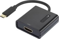Renkforce RF-4472892 USB / HDMI Adapter [1x USB-C stekker - 1x HDMI-bus] Zwart