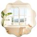 Miroir mural sans cadre de 30 cm - Verre ondulé HD pour salle de bain et couloir