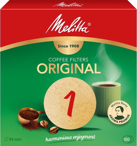 Melitta Original 1 - Koffiefilter N°1 - Rond - 94mm - 100 stuks