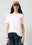 QS s.Oliver QS T-shirt met backprint - wit