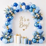 EDIESI Ballonnenboog blauw 52 stuks + 2 linten