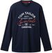 Tom Tailor T-shirt met lange mouwen en logo-print - Maat XXL - Sky Captain Blue