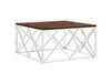 Maison Exclusive - Table basse, acier inoxydable et bois recyclé, massif