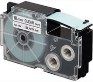 Casio XR-18X1 Zwart op zilver labelprinter-tape