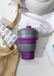 Colourworks Silicone Collapsible Travel Mug 350ml - Violet