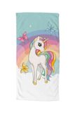 Muller Textiles Good Morning Kinderstrandlaken "eenhoorn en regenboog" - Multi - (75x150 cm) - Microfiber