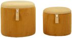 Mauro Ferretti Opbergkruk Puff With Storage Bolzano Mustard Set 2 Pcs Ø 38×38 cm