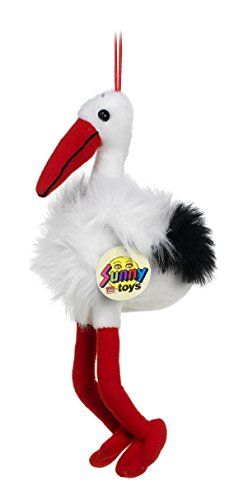 Unbekannt Sunny Toys 35614 Pluche Storch met hanger, circa 27 cm