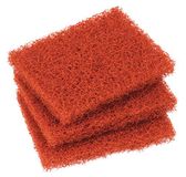 Scotch-Brite Schuurspons, 10,2 x 13,3 cm, voor het koken van gerechten, gerechten, oliën en gerechten, voor warme of koude platen, oranje, 6 stuks