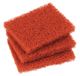 Scotch-Brite Schuurspons, 10,2 x 13,3 cm, voor het koken van gerechten, gerechten, oliën en gerechten, voor warme of koude platen, oranje, 6 stuks