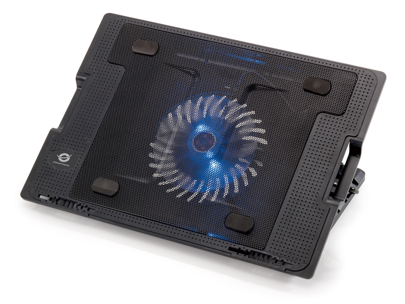Conceptronic Opvouwbare koelstand voor notebooks - Zwart