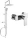 Mexen Sven set de douche avec douche de pluie et robinet de douche Cetus, chrome