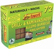 Favorit - Barbecue en open haard aanmaakblokjes - 72 stuks - Grootverpakking