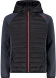 CMP Hybride waterdichte jas met capuchon voor meisjes - Polyester - Maat 5 jaar - Antraciet