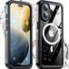 Selected by GSMpunt.nl SBG Outdoor Case Waterdicht Hoesje geschikt voor Apple iPhone 16 | Compatibel met MagSafe / Qi2 | Onderwater tot twee meter | Antislip greep | IP68-gecertificeerd | Transparant/Zwart