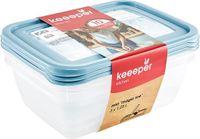 Keeeper Vershoudbakjes set van 3 stuks - 1250 ml - Mia Magic Ice - Blauw