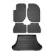 OMAC 6008YPS-484 Jeu de tapis de sol Caoutchouc, noir