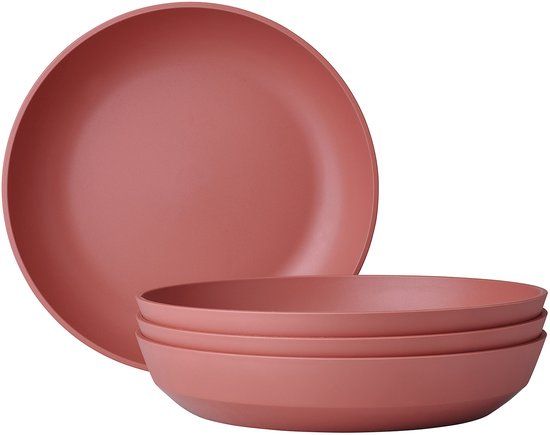 Mepal Silueta Diep bord - 4 stuks - Vivid mauve
