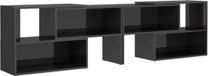 vidaXL meuble TV 149x30x52 cm bois d'ingénierie gris brillant